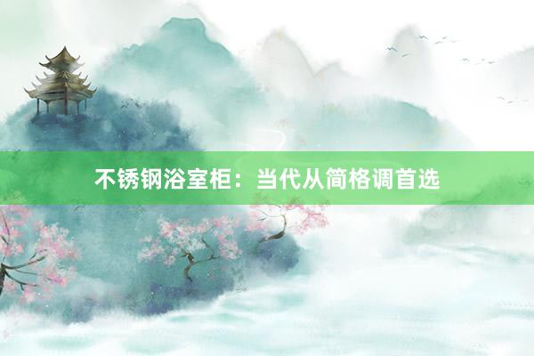 不锈钢浴室柜：当代从简格调首选